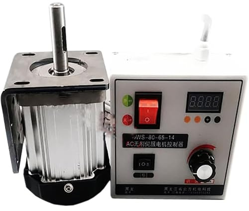 220V High Power Brushless DC Servo Motor Kit, BLDC, 200-5000 RPM Digital Speed Control, Can Be Forward and Reverse, for Woodworking Lathe Belt Bead Machine