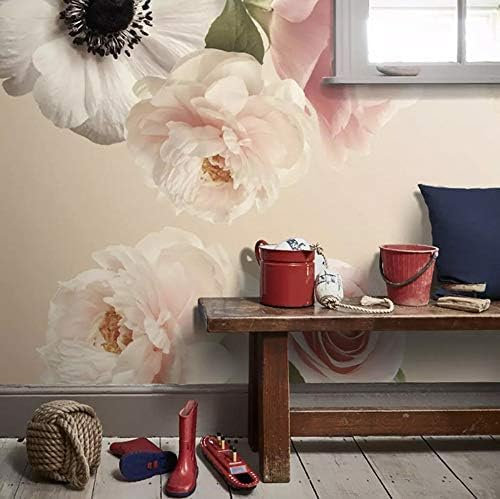 3D Papel Pintado Romántico Hermoso Floral Dormitorio Mural Dormitorio Tv Fondo Papel Pintado Mural R Decoración Fotomural Dormitorio Sala De Estar Pared Pintado Papel Tapiz No Tejido-430cm×300cm