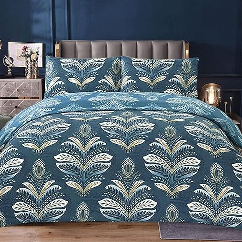 Q Style Quilted Printed Patchwork Bedspreads, Soft Microfiber Lightweight Quilted Bedspreads Coverlet All Season Bedding Set (Jasmine Teal, Single)