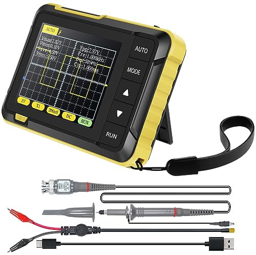 DSO152 Oscilloscope Numérique 200 mhz Oscilloscope Numérique en Kit avec écran de 2,8 Oscilloscope Portable USB avec Câble de Données de Type C et Sonde