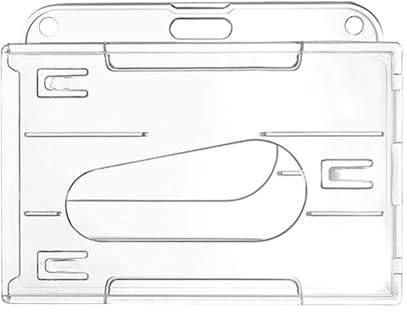 Transparent ID-kortsfodral - ID-brickefodral, horisontell ID-hållare, namnskylt för visitkort ID-kortshållare transparent