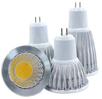 YSJX Lighting, Pack of 10, LED COB Spotlight Lamp GU10/E27/GU5.3/E14 AC220V 3W/5W/7W Household Ceiling Aluminum Shell Lamp Light Source Household Bulbs(White,GU5.3 5W)