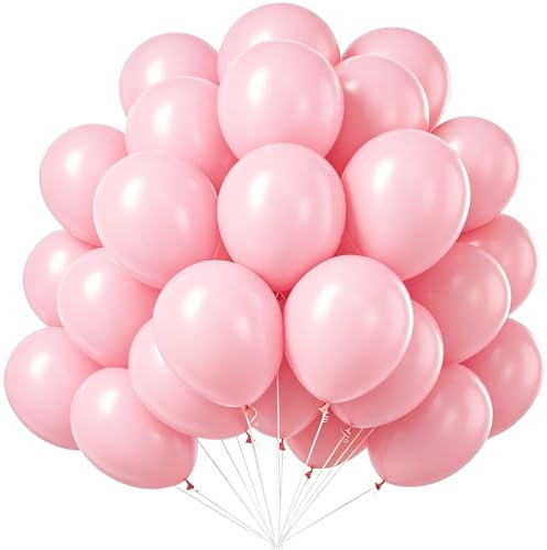 Luftballons Rosa,100 Stück Rosa Luftballons,10 Zoll Latex Luftballon Geburtstag,Ballons rosa,luftballon Partydeko Geburtstags Hochzeits Festival Jahrestag Deko