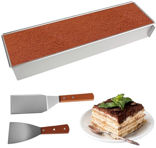 Telaio Da Forno Rettangolare Regolabile, Anello per Torta Rettangolare, Teglia Rettangolares per Dolci, stampo rettangolare in lega di alluminio, stampo rettangolares antiaderente per torte tiramis