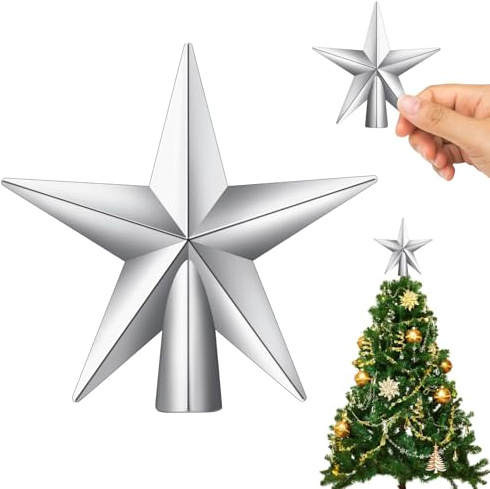 Weihnachtsbaum Stern, Weihnachtsbaumspitze Klein, Mini Baumspitze, Baumspitze Weihnachten Sterns, Christbaumspitze Stern, 8.5 cm, Mini Deko Weihnachten für Klein Weihnachtsbaum