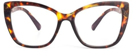 SKYWAY 2er-Pack Übergröße Lesebrille Damen, Groß Mode Quadratische Cat Eye Computerbrille Blaulichtfilter Brille mit Sehstärke