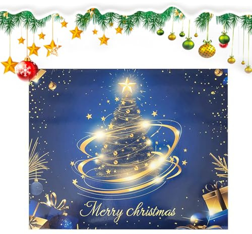 Calendrier d'arrivée de Noël, expérience interactive et amusante, 20x17x1.4cm / 7.87x6.69x0,55 pouces, calendrier de charme de collier, bijoux de Noël ad-