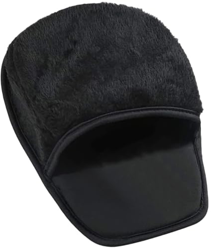 Healeved Beheizbares Plüsch Mauspad USB mit Handwärmer Winterwarmes Mauspad für Büro und Zuhause Komfortables USB Mauskissen Schwarz