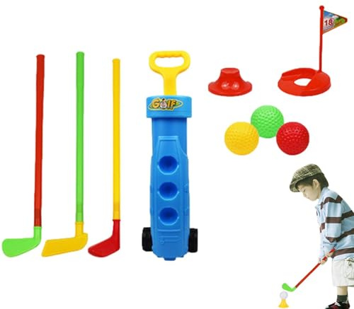 Spielzeug für Kleinkinder im Freien, Golfspielzeug-Set für Kinder, Eltern-Kind-Spielzeug-Set für Kinder, für Rasen, Garten, Hof, Hof
