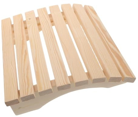 jojofuny Sauna Kopfstütze Holz Ergonomisch Atmungsaktive Nackenstütze aus Langlebigem Kiefernholz Rückenlehne Sauna Zubehör für Heimsauna und Spa