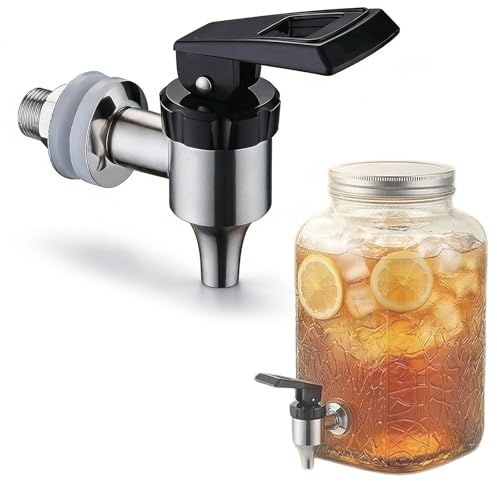 Grifo para garrafas de agua de acero inoxidable 304, grifo giratorio de 1/2 pulgada para dispensador de bebidas, resistente y duradero, ideal para uso doméstico y comercial