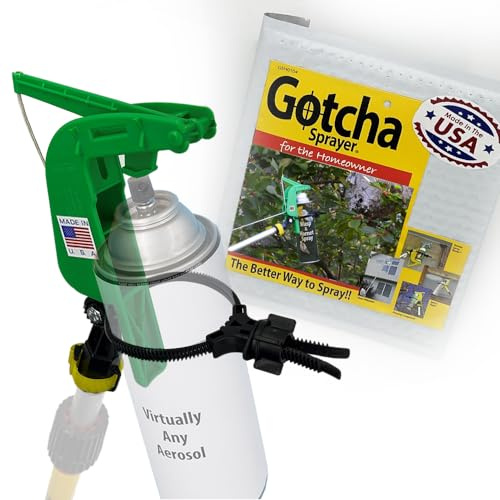 Gotcha Sprayer Homeowner Adapter(GSH0104) Spray Aerosol Cans from The End of an Extension Pole (Sold Separately) Wasp and Hornets, Spider's,Tree Prunning, Window Cleaner, Lubricant, Spray Paint.