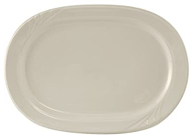 Tuxton China BEH-1016 Plate, 10-1/8, Square, Wide Rim, Microwave and Dishwasher Safe, Oven Proof, Fully Vitrified, Ceramic, DuraTux, American White/Eggshell, Pack of 12