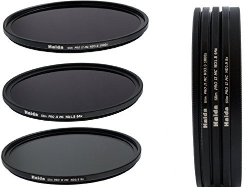 Slim PRO II Digital MC Neutral Graufilter Set bestehend aus ND8, ND64, ND1000 Filtern 40,5 mm inkl. Stack Cap Filtercontainer + Pro Lens Cap mit Innengriff