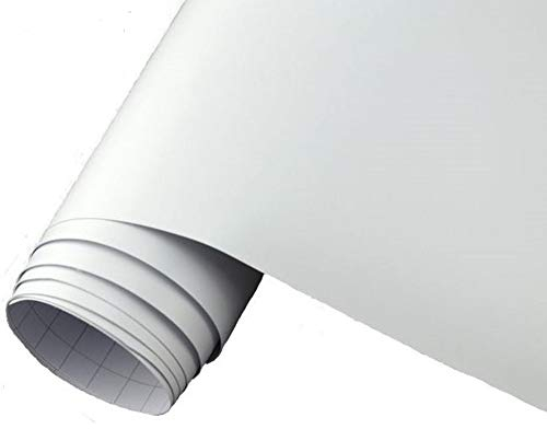 Neoxxim 7€/m2 Premium - Auto Folie - MATT - Weiss - Weiss MATT 1200 x 150 cm - blasenfrei Lackfolie Möbelfolie