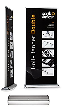 Double Sided Roller Banner (Packung mit 3) - In-teuer, beweglicher und Kratzfeste Roll up Banner - Beste für die Ausstellungen im Haus, Büros, Einzelhandelsgeschäfte und vieles mehr (120 cm) - Double Sided Roller Banner (pack of 3) - In-expensive, Portable & Scratch-resistant Roll up Banner - Best use for Indoor Exhibitions, Offices, Retail Stores and much more (120 CM)
