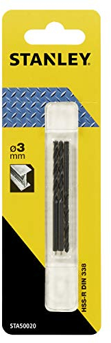 STANLEY STA50020-QZ - 3 Brocas HSS-R laminadas para metal ø 3mm