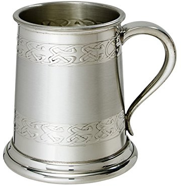 Wentworth Pewter - Halbes Pint Geprägt Keltisch Band Zinn Krug, Bierkrug
