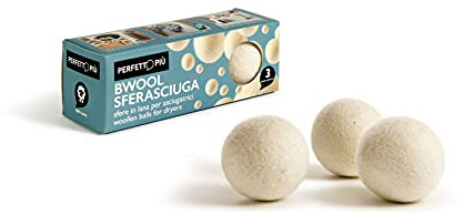 Perfetto Wool Ball For Dryer Bwool - 3 Piece Set - Natural