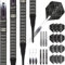 Dartpfeile Noir von Unicorn - Gary Anderson 70 Prozent Dartpfeile mit Soft Tip, Schwarz, 18 g