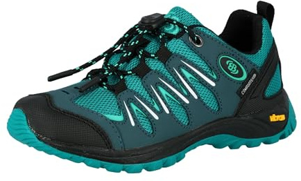 Brütting Unisex Kinder Expedition Kids Cross-Laufschuh, Petrol/ Schwarz, 34 EU
