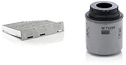 Original MANN-FILTER Innenraumfilter CUK 2939 – Pollenfilter mit Aktivkohle – Für PKW & Ölfilter W 712/94 – Für PKW