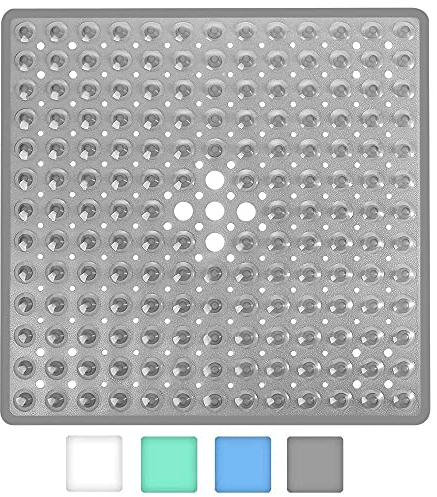 WIMAHA Tappetino da bagno quadrato con ventose antiscivolo, resistente, elegante, antiscivolo, con design moderno e ventose di qualità, lavabile in lavatrice e senza lattice