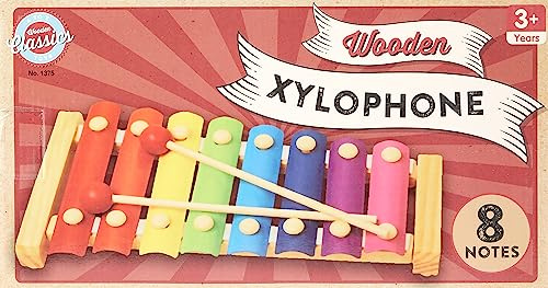 Wooden Classics Xylophone, 8 Rainbow Coloured Notes, Educational Musical Toy, Ages 3+
