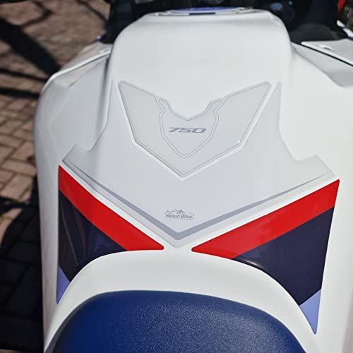 Resin Bike Adesivi Moto Compatibile con Honda Transalp XL 750 2023. Protezione Moto Paraserbatoio da Urti e Graffi. Adesivo 3D Resinato - Tricolour Ross White
