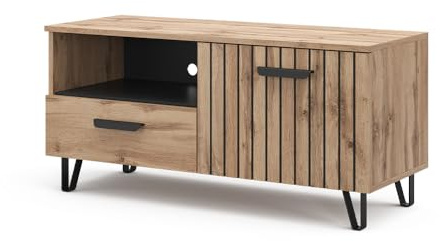 Vicco Mueble bajo para TV Amber, Marrón, 100.2 x 48.5 cm