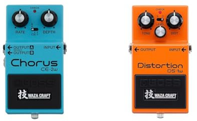 BOSS Ce-2W Waza Craft Special Edition Chorus Pedal, Special Edition Waza Craft Pedal & DS-1W Special Edition Waza Craft Distortion Pedal for the Ultimate Experience