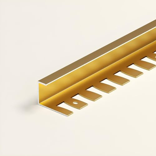 Raouoae Profilé De Nez De Marche Pliable En Aluminium Anodisé, 135cm, 2 Pièces, Bordure Flexible Pour Carrelage, Finition Parfaite Pour Sols Et Bords D'escalier, Accessoire Pratique Pour Rénovation(Go
