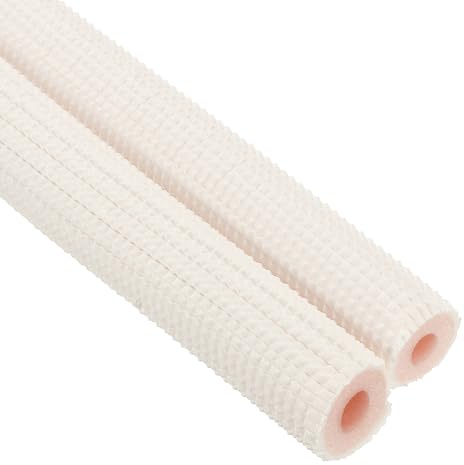 PATIKIL Tubo de Espuma Aislante para Tuberías, Aislamiento Térmico para Tuberías de Cobre de 1/4 y 3/8 Od, 2M de Longitud, Blanco/Rosa
