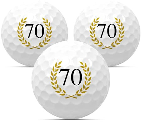 Golfbälle im 3er Set zum Geburtstag Golfgeschenk Golf Geburtstagsgeschenk Geschenk Geschenkidee Jubiläum Jahrestag Happy Birthday 18 20 22 25 30 33 35 40 44 45 50 55 60 65 66 70 75 77 80 85 88 90