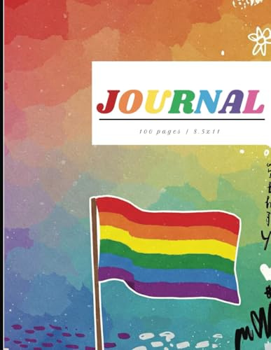 Cute Rainbow Journal/ 8.5x11/100 page