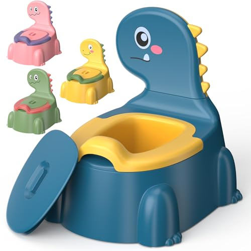 Töpfchen für kinder, Ein dinosaurier-thema töpfchen, Baby potty, 18Monate bis ca. 5 Jahren,Junge Mädchen Kinder Toiletten-Training Blau