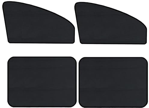 4PCS Magnetic Car Side Window Sun Shades,Universal Car Sunshades UV Blocking Side Window Covers Windscreen Curtains for Baby Pet Protection Opaque Privacy Shades for Most Vehicles (Black)