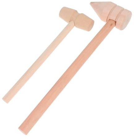 Milisten 10pcs Small Hammers Mini Mallets Wooden Hammer Toy for Boys and Girls Creative Toy for Year Old and Wooden Playsets