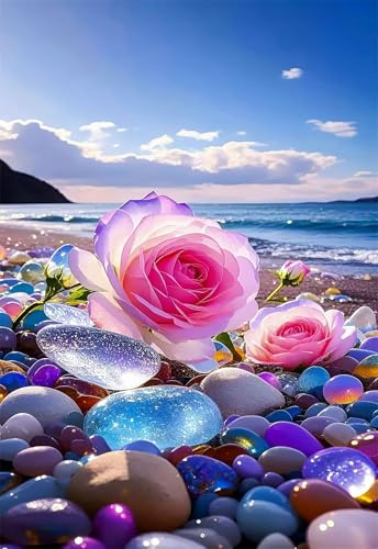 Puzzles 520 Piezas Adultos Flores Guijarros 52 x 38 cm Puzzle Adultos Entretenimiento Creativo Juego Educativo Rompecabezas Clásicos 520 Piezas Puzzles