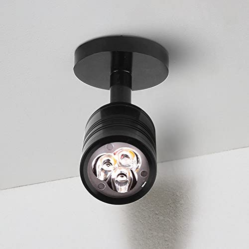 Faretto da soffitto a LED per Interni, faretto da Superficie orientabile a 360°, Moderno Mini apparecchio di Illuminazione da soffitto, Applique da Parete in Alluminio da 5 W/Lampada da Parete gi