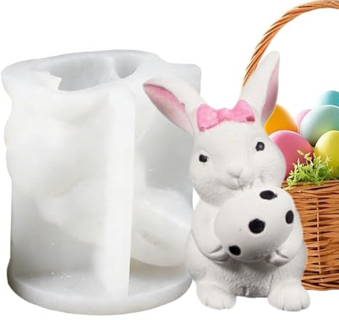 Moldes de Silicona para Pascua - Suministros Para La Elaboración De Velas De Silicona | Moldes para Yeso 3D | Para Decoración de Hogar, Granja, de Vacaciones, Jabón Artesanal, Resina, Artesanías, Yeso