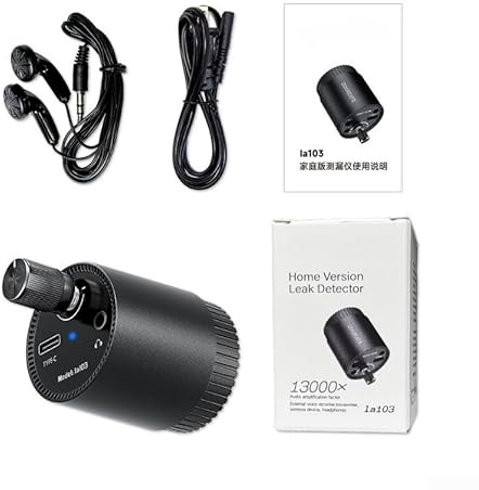 AugustknowU Dispositivo di rilevamento delle perdite con miglioramento audio 13000X e sensibilità 60dB per identificare perdite nascoste per impianti idraulici domestici utilizzando il tipo C