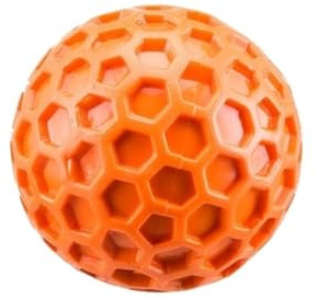 Xi Yu 1 Balle en Caoutchouc for Chien en nid d'abeille.(Orange S)