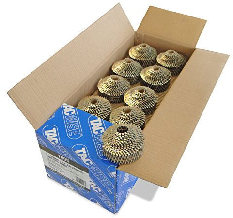 Tacwise 1005 Typ 2,1/38 mm Verzinkte Kugelförmige Coilnägel, 14.400 Stück | Diamantspitze, Ringschaft, 16° Geneigt, Drahtgebunden