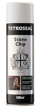 Tetroseal, White Stone Chip, Aerosol, 500ml – Tough, Flexible Underbody Protection, Rust & Chip Resistant, Sound Deadening, Ideal for Lower Panels, Sills & Spoilers