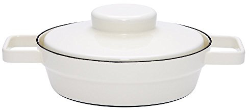 Riess, 2122-212, Pfanne mit Deckel, Durchmesser 20 cm, PURE WHITE, AROMAPOTS, Truehomeware, Emaille, Induktion
