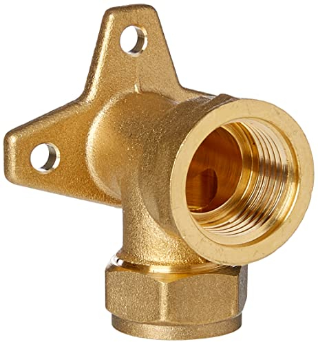 Merriway BH02299 Adattatore a Gomito per Attacco a Parete, Raccordi a Compressione, Bianco, 15 mm