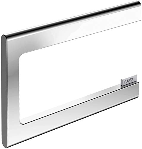 KEUCO Edition 400 Toilettenpapierhalter, offene Form, Metall verchromt, Made in Germany, schwenkbar, inkl. Schrauben und Dübel, Klopapierhalter zum Bohren