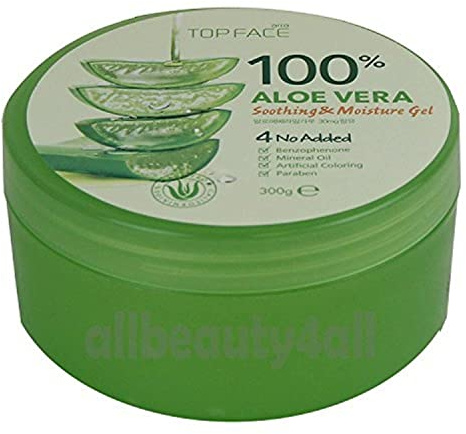 TOPFACE 100% Aloe Vera Soothing & Moisture Gel 300g,10.58 oz (Made in Korea)