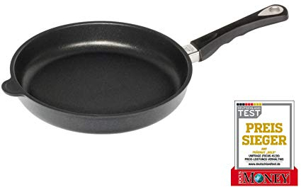 AMT Gastroguss Bratpfanne 28 cm Ø, 5 cm hoch, fester Stiel, induktionsgeeignet, Lotan® Antihaft-Veredelung, Gusspfanne (Aluguss), AMZN-I-528